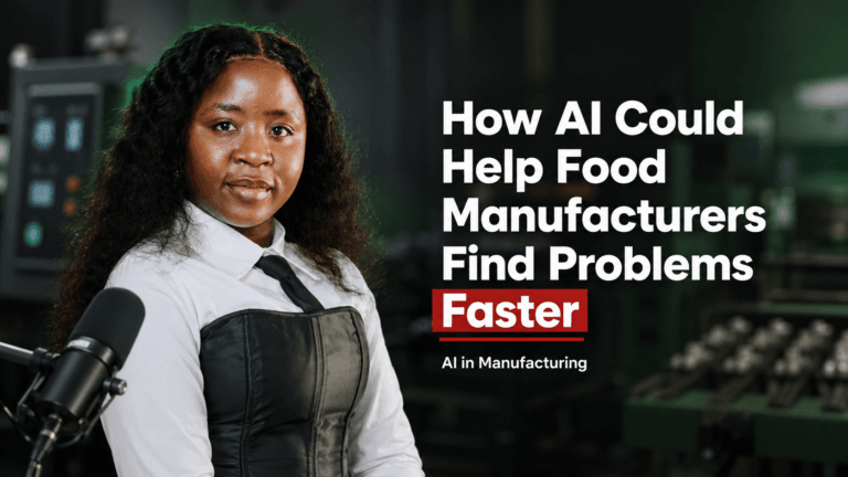 Deborah Akande discussing AI-assisted food-safety investigations in food manufacturing