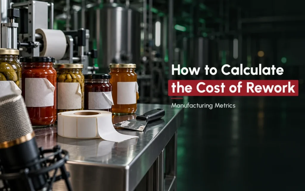 Cost of rework: mislabeled jars lined up for relabeling