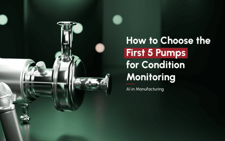 Stainless hygienic pump with a vibration sensor, headline How to Choose the First 5 Pumps for Condition Monitoring